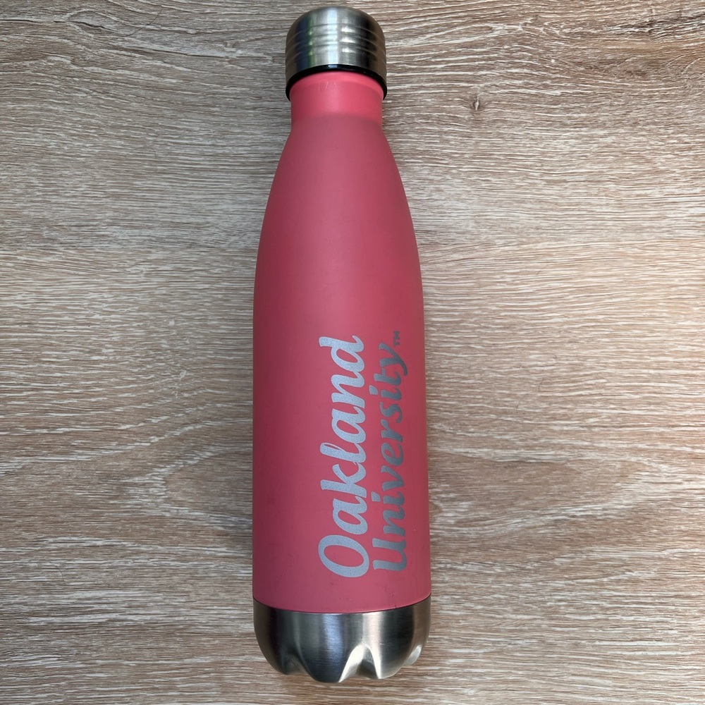 Oakland University pink Quench water bottle
